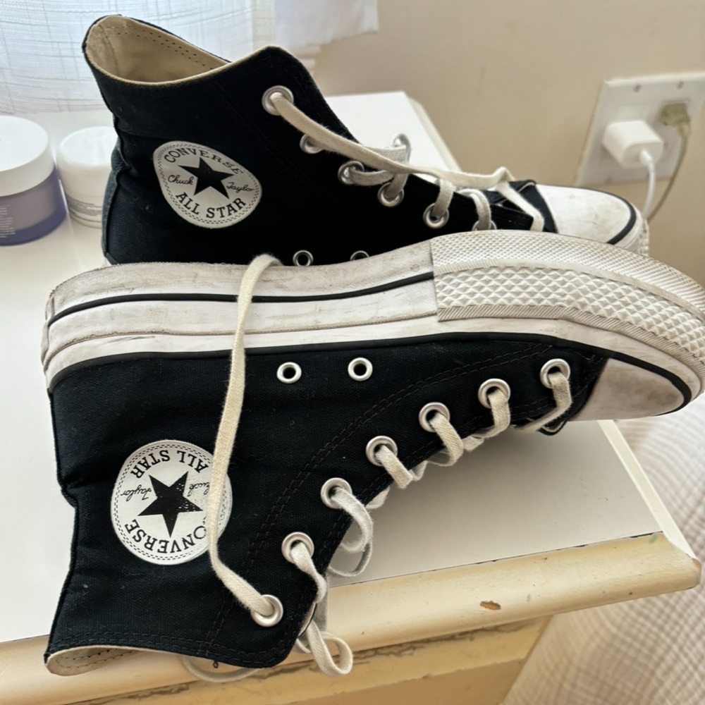 Converse All Stars  Black, High Sneaker platform
